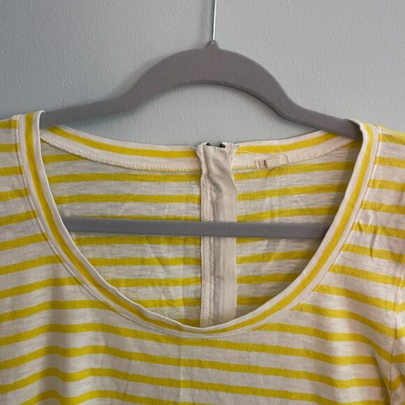 J.Crew Factory Painter Zip Tee in Yellow Stripe - Picture 4 of 6